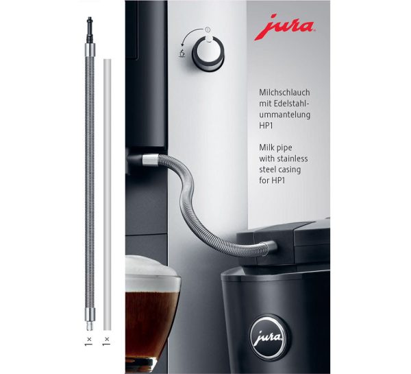 JURA Milk Pipe w/ Stainless Steel Sheathing for HP1