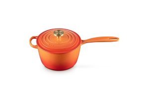LE CREUSET Signature Round Saucepan 2.25qt Flamme Dorée w/ Crucible Knob