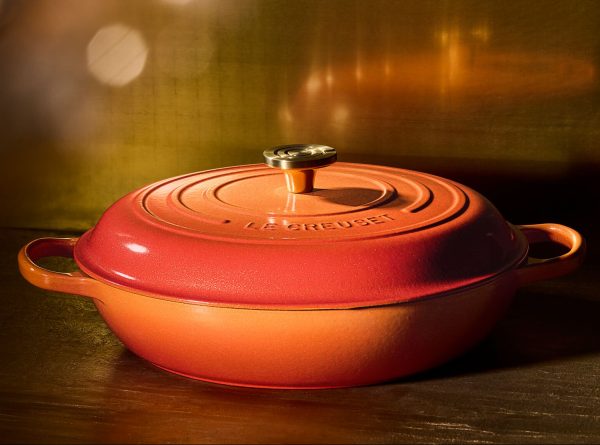 LE CREUSET Signature Round Braiser 5qt Flamme Dorée w/ Crucible Knob - Image 6