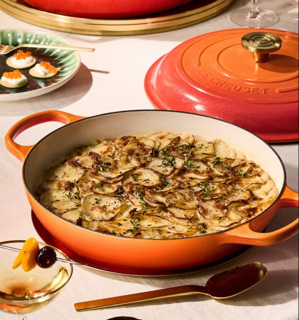 LE CREUSET Signature Round Braiser 5qt Flamme Dorée w/ Crucible Knob - Image 7