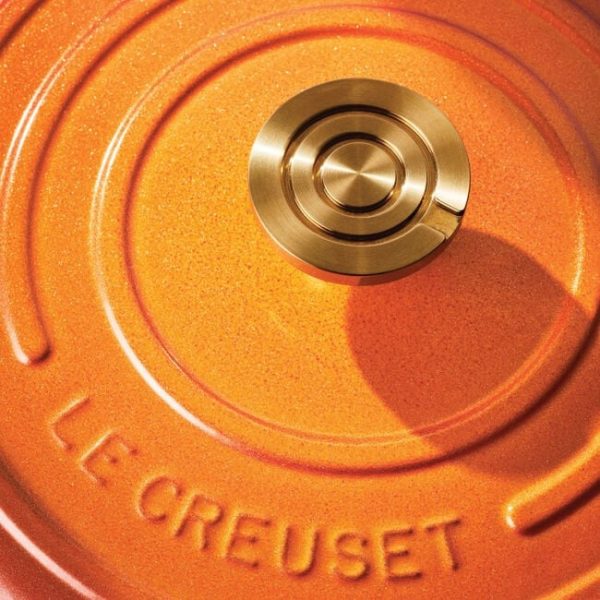 LE CREUSET Signature Round Saucepan 2.25qt Flamme Dorée w/ Crucible Knob - Image 7