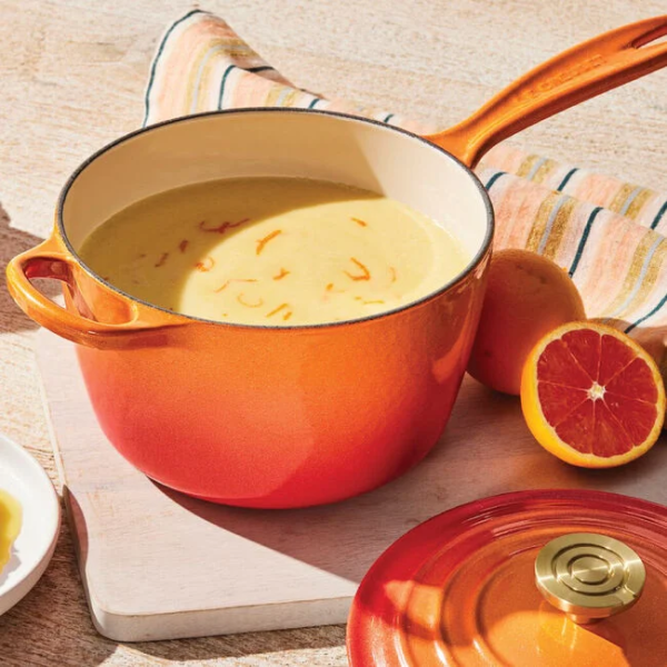 LE CREUSET Signature Round Saucepan 2.25qt Flamme Dorée w/ Crucible Knob - Image 2